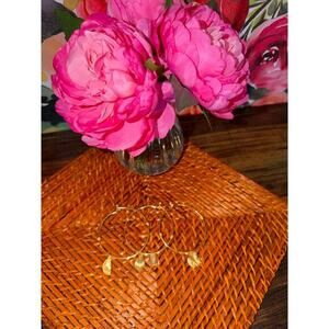 Lilly Pulitzer Set of 3 Gold Tone Bangles Seashell, Elephant & Fruit Charm – GUC